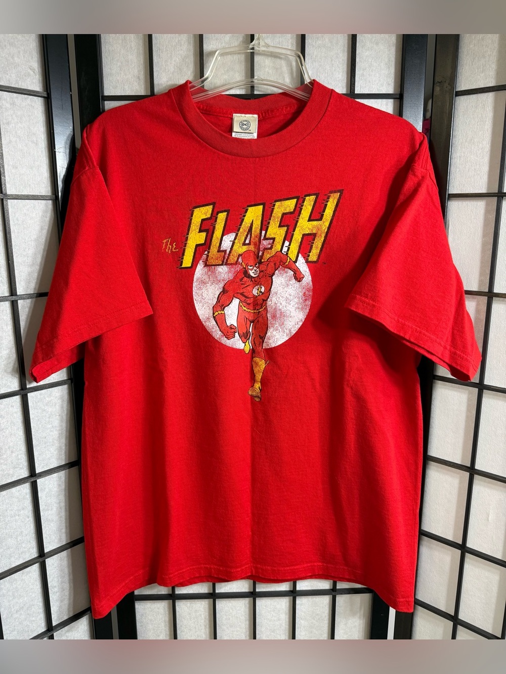 Vintage DC Comics The Flash Graphic Crewneck Short Sleeve T-shirt Size Large